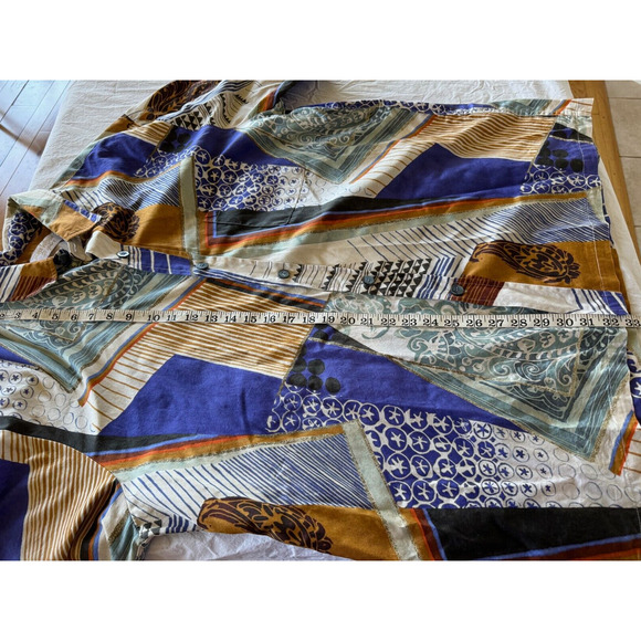 Vintage Jams World Hawaiian Shirt Sz 2X Surf Line Geometric Button Down - Picture 10 of 10